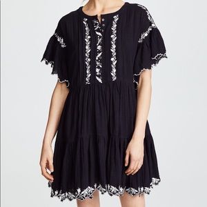 Free People Santiago Embroidered Mini Dress